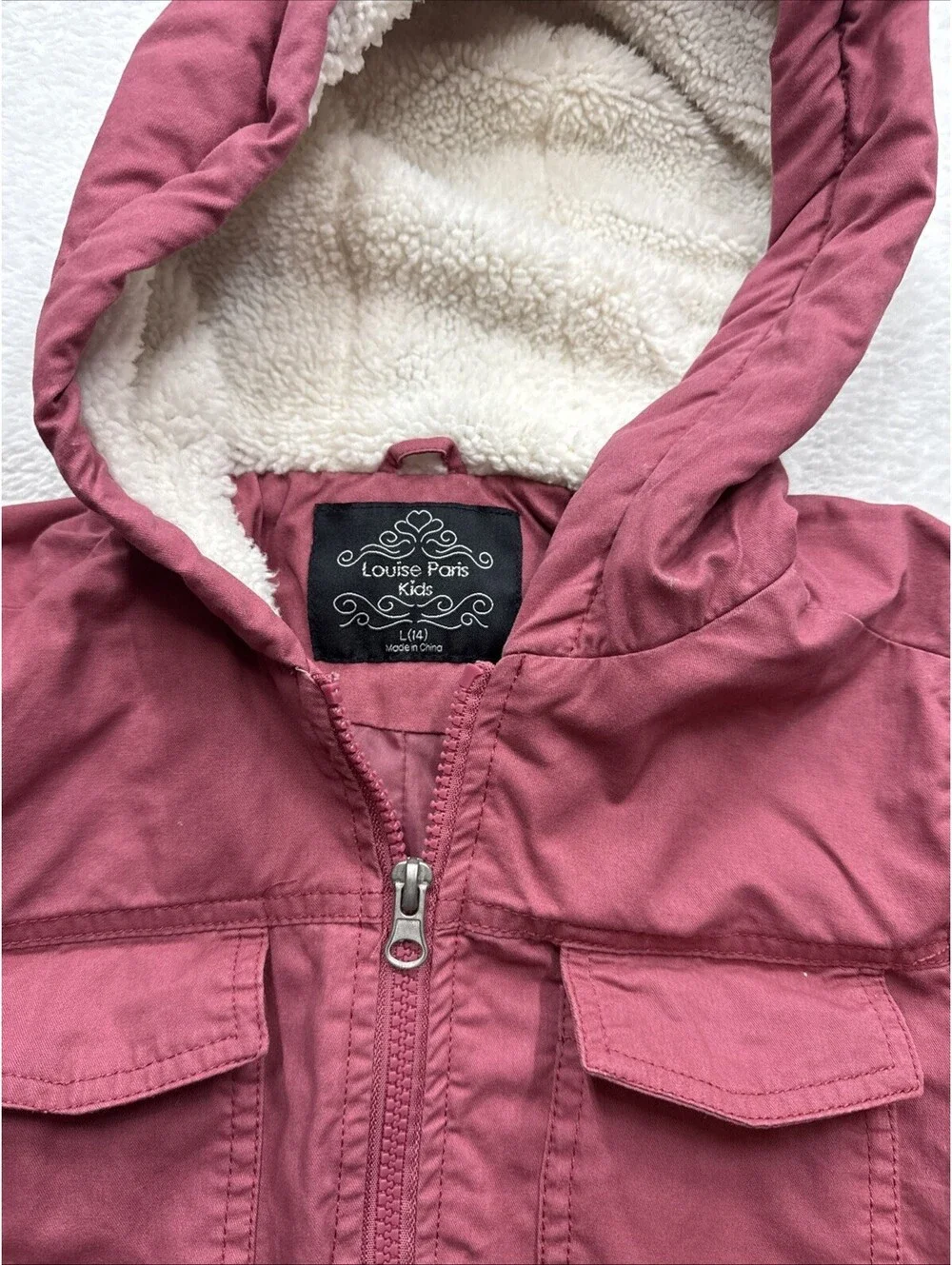 Louise Paris Kids Girl’s Jacket Sz Large(14) Red Lightweight (2492)